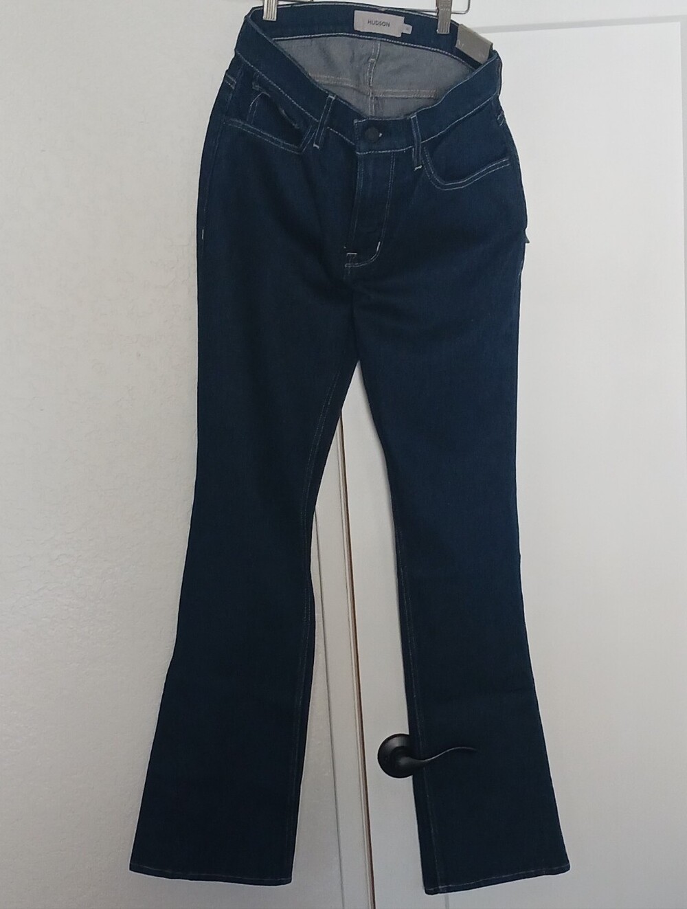 Hudson Jeans Dark Blue Flare-Leg Denim